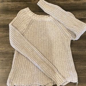 Cream collared sweater super cute.